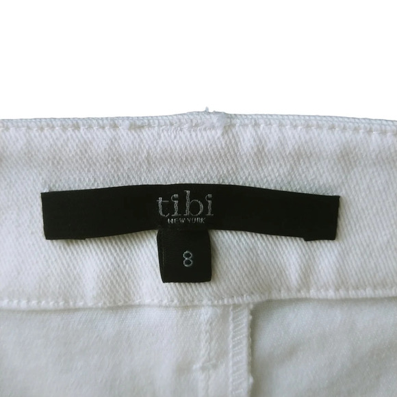Tibi Colorful Beige Denim Jean Mini Skirt Ombre, 8 - Picture 7 of 8